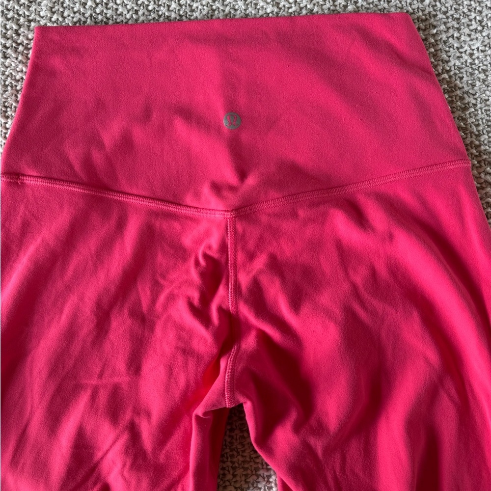 lululemon align legging high rise neon pink coral women’s size 6